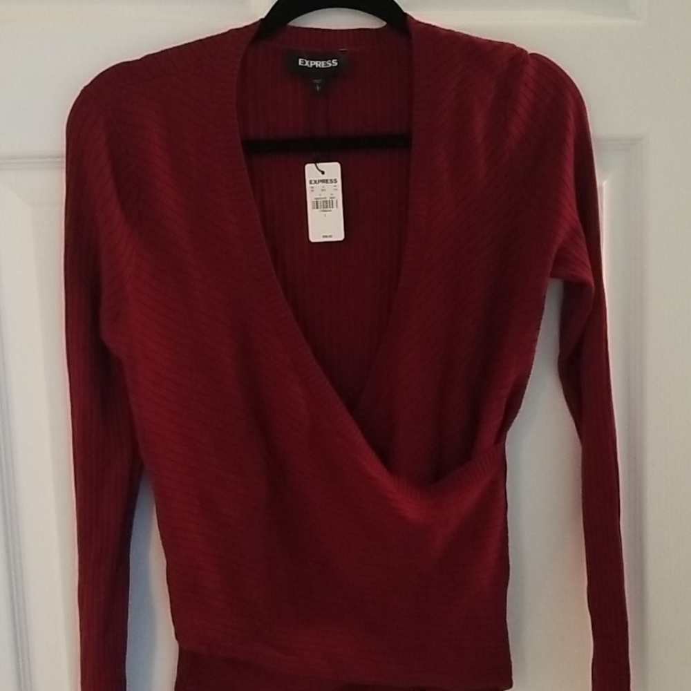 Cranberry low cut sweater